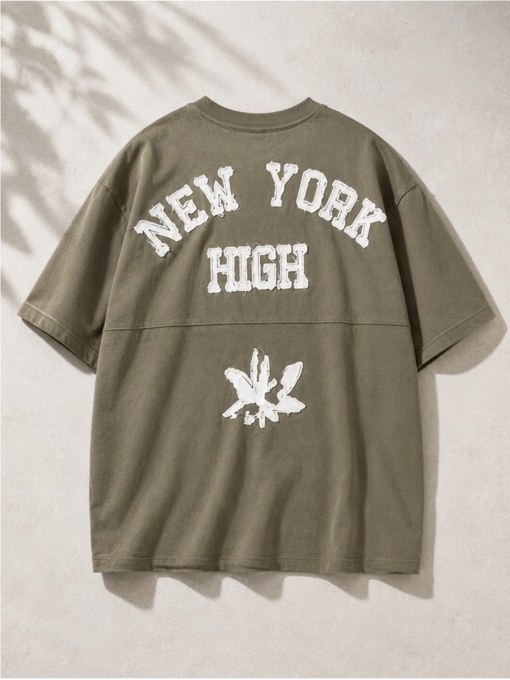 Spirit Jersey Oversized Streetwear Graphic Tee XXL New York High Olive Style NWT